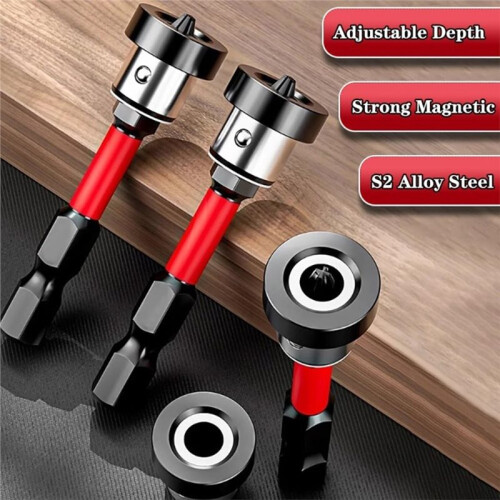 20 Pcs S2 Magnetic Locating Screwdriver Bits for Drywall Plasterboard Gypsum Board Positioning Drilling Batch 1