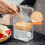 2PCS Toothpick Dispenser Clear Knob  Toothpick Holder Rack Stand Automatic Toothpicks Storage Boxes for Table Home 10