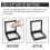 Schwebende Vitrine, Schwarz 20er Pack 3D Schwebender Rahmen Display Halter 9x9x2 cm Displayständer 7