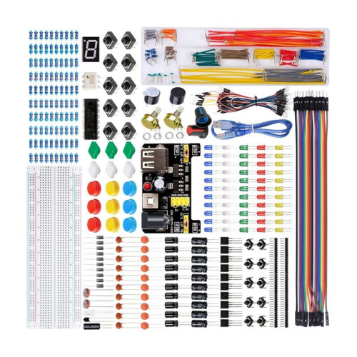 Für  R Komponentenpack Anfänger Star Elektronikkomponenten Elektrolyt-Widerstand Led 830-Loch Breadboard-Set 1