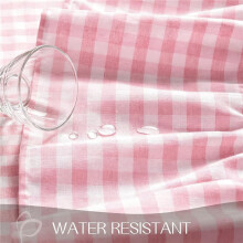 60x84" Ruffled Gingham Tablecloth, Waterproof Linen Cotton Plaid Table Cover for Picnic & Outdoor Party