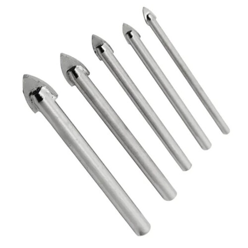 5pcs Triangle  Tile Drill Bit Shank Glass Tiles Tip for Drilling Glass, Tile & Ceramic 2