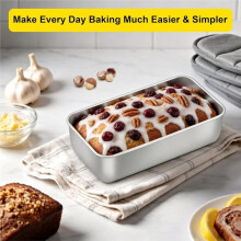 4 Pack Stainless Steel Loaf Pans, 9x5.7 Inch Medium Bread Pan Set Non Toxic, Metal Meatloaf Tin for Baking Homemade