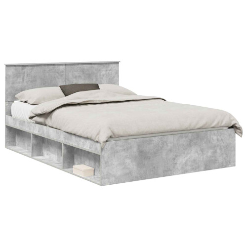 VidaXL vidaXL Bed Frame Concerte Grey 150 x 200 cm Engineered wood 1