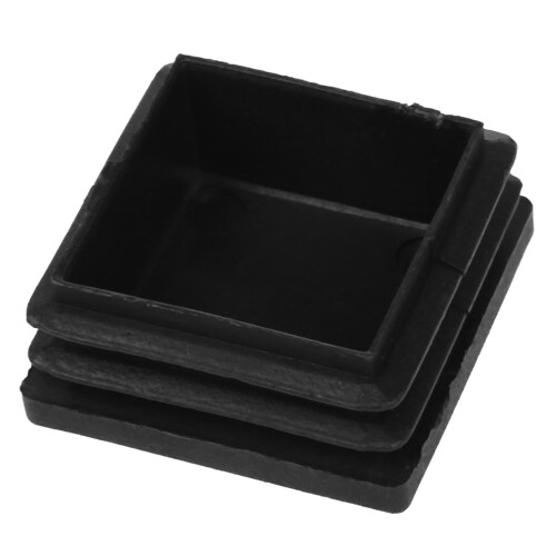 40mm x 40mm Plastic Square Tube Inserts End Blanking Caps Black 30 Pcs 2