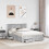 VidaXL vidaXL Bed Frame Concrete Grey 150 x 200 cm Engineered Wood 3