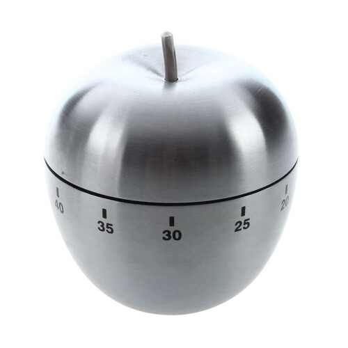 2X Stainless Steel 60-Minute Countdown Kitchen Cooking Mechanical Alarm Timer Clock -Shape 1