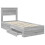 VidaXL vidaXL Bed Frame Grey Sonoma and Silver 75 x 190 cm Engineered Wood 3