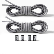 No Tie Shoe Laces Elastic Shoelaces 2-Pair Grey