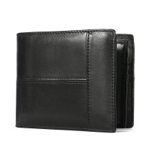 RFID blocking genuine leather wallet for men Black