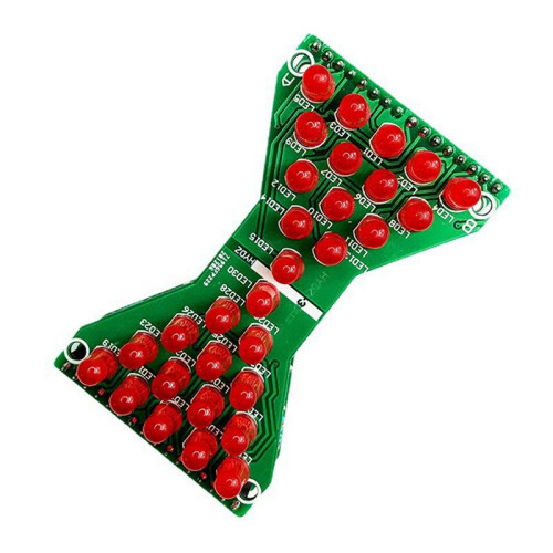 2X 30 LEDs Electronic  LED DIY Kit Double Layer PCB Board Components Soldering Practice Suite Red LED Red Light 1