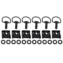 6pcs 1/4" 17mm Motorcycle Quick Release Dzus Turn Button Race Fairing Fastener Kit for A