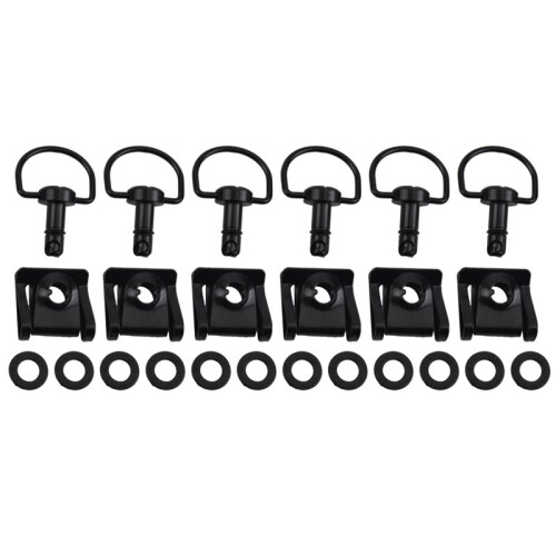 6pcs 1/4" 17mm Motorcycle Quick Release Dzus Turn Button Race Fairing Fastener Kit for     A