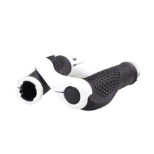 2PCS the Comfiest Ergonomic Bicycle Handlebar Rubber Grips Anti Slip Contoured Design Aluminum Alloy Inner Ring Clamps C