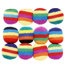 12 Piezas de Bolsas de para Footbag, Bolsas de de Ganchillo, Coloridas y para Jugar Al Footbag en Fiestas Al Aire Libre