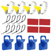 Soporte de Fijación para Tuberías de Piscina con Bridas y Clips Que Evita Que la Manguera de 32-38 mm Se Suelte para Piscinas Elevadas Index