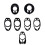 Voor SL8 Stuurring Split Spacer Kits Racefiets Stuur Adapter Spacers Fietsaccessoires 1