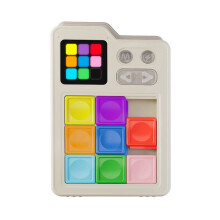 Kids Stress Relieving Pocket Klotski Educational Brain Teaser Toy, Induction Gameboard and Electronic Slide Block Game