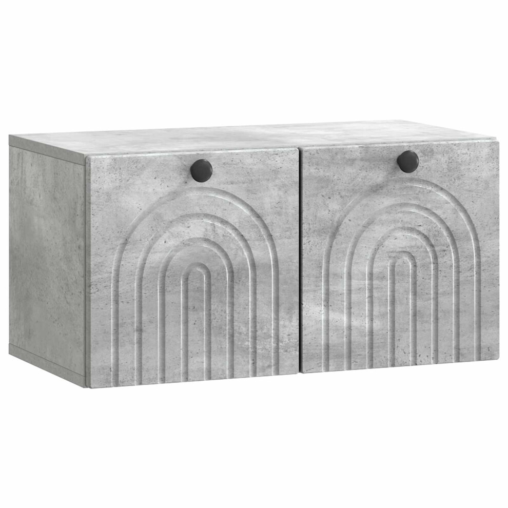 Vidaxl Wall-Mounted Tv Cabinet Concrete Grey 59.5 X 31 X 30 Cm