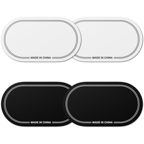 4PCS Double Drum Pedal Patches, Self-Adhesive Drumhead Protector Stickers Mute Pad, Kick Drum Patch