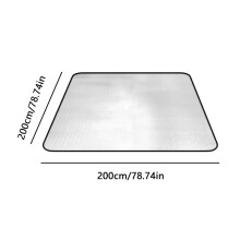 (1 piece (200*200 cm)) Durable Portable All-Season Insulated Camping Mat |Aluminum Foil EPE Fabric, Foldable Outdoor Picnic Mat &