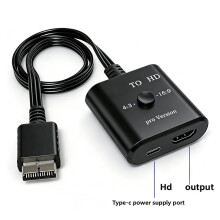 1080P PS2 Till -Kompatibel Ljud- och Videoomvandlare Adapter Stödjer PS 1/2 Visningslägen för HDTV PC DVD
