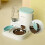 Automatic Feeder Pet GravityFeeder with Dry and Wet Separation - Grey, Automatic Water Refill, Large Capacity, 6