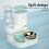 Automatic Feeder Pet GravityFeeder with Dry and Wet Separation - Grey, Automatic Water Refill, Large Capacity, 3