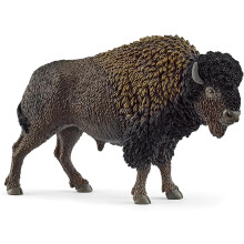 Schleich Wild Life - 5" North American Bison Figure - Realistic Buffalo Toy with Shaggy Coat and Bull Horns-Durable Animal Figurine - Ages 3+ | 14879