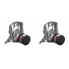 2X Gas Masks Survival Nuclear and Chemical, Gas Mask with 40mm Activated Carbon Filter, Full Face Respirator Mask