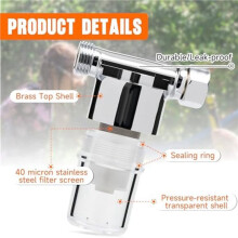 2X 40Micron Sediment Filter,Sediment Water Filter for Washing Machine,Shower,Gardens,Well Water Traps Sand Particles