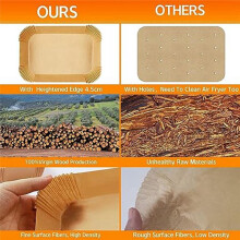 120 Sheets of Air Fryer Paper Special Paper Liner Oil-Absorbing Paper Baking Oven Pad Paper Disposable Meal Basket Paper