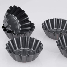 20 Stuks Non-Stick Taartvormvorm Pizza Cake Muffinvorm Eitaart met Gegolfde Rand, Bakvormen Taartvormen voor Broodroosteroven