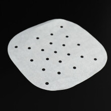 200 Sheets of 8 Inches Air Fryer Liner Perforated Baking Parchment Oven Steamer Non-Stick Steaming Paper