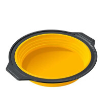 Ronde Vorm Mal Siliconen Vouwcake Bakvorm Mousse Fondant Cilindervorm voor Gebak Dessert Jelly Maken, Geel