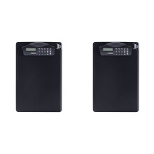 2X Multifunctional Clipboard with Binder Calculator Writing Pad Pen Slot & Scale for A4 Paper File Suitable