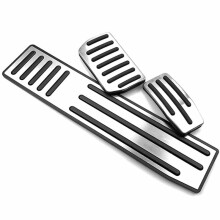 Car Stainless Steel Foot Pedal Pads Cover Brake Accelerator Rest Pedal Non Drill Accessories for  Model X Model S