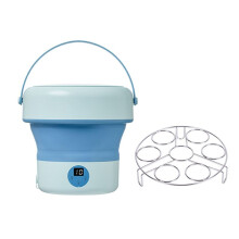 Prise UE, Lave-Vaisselle Pliant Ménage Petit Lave-Vaisselle Turbo Nettoyant pour Fruits et Légumes Lave-Vaisselle Bleu