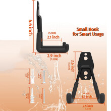 Garage Hooks Heavy Duty 4PC, Garage Storage Hooks, Wall Mount Garage Hanging Hooks for Bike, Ladder, Bulky Items