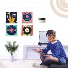 6 StüCke Vinyl Record Wand Halterung Regal Set Album Halter zum AufhäNgen an WäNden - Regale Alben oder Kinder BüCher