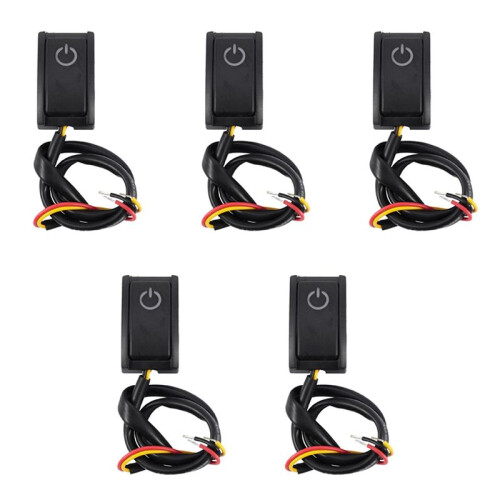 5X Jtron Car Button  DIY  Paste Type Off/  for Car Reading Lamp/Turn Lights Small Light  12V/200Ma
