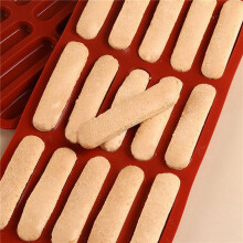 2X Tiramisu Vingerkoekjes Siliconen Mal, 15 Holtes Graanrepen Bakvorm, Chocoladereep Mal, Lange Strook Siliconen Mal