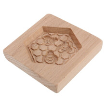 2X Cookie Mold Shortbread Mold Wooden Biscuit Cutter Cookie Mold Cutter Gingerbread Biscuit Shortbread Mold(Bee)