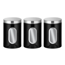 3-Teiliges Kanister-Set für die KüChe - mit Sicheren Deckeln und Sichtfenster, Geeignet für Zucker, Tee, Kaffee Usw. - VorratsgläSer für Mehrere