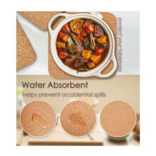 Cork Trivet, 12 Pcs High Density Thick Square Cork Trivets for Hot Dishes, 8 Inch Multifunctional Cork Coaster