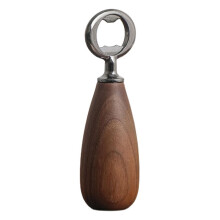 Bottle Opener Wood Handle Drink Cap Lid Beer Bottle Opener Easy to Carry Launcher Kitchen Gadget Tools