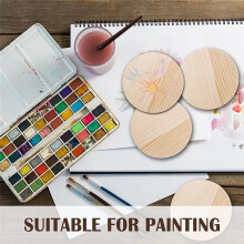 Onvoltooide Houten Onderzetters 4 Inch Ronde Houten Onderzetters Ambachten DIY Gekleurd Schilderij Houtgravure Woondecoratie