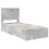 VidaXL vidaXL Bed Frame with Drawer Concrete Grey 90 x 190 cm Engineered Wood 3