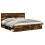 VidaXL vidaXL Bed Frame Smoked Oak 200 x 200 cm Solid Pine Wood 2