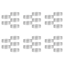 Rvs Geperforeerde Taart Ring, 30 Stks 5 cm Geperforeerde Cake Mousse Ring, DIY Ronde Taart Ringen voor Bakken Dessert Ring
